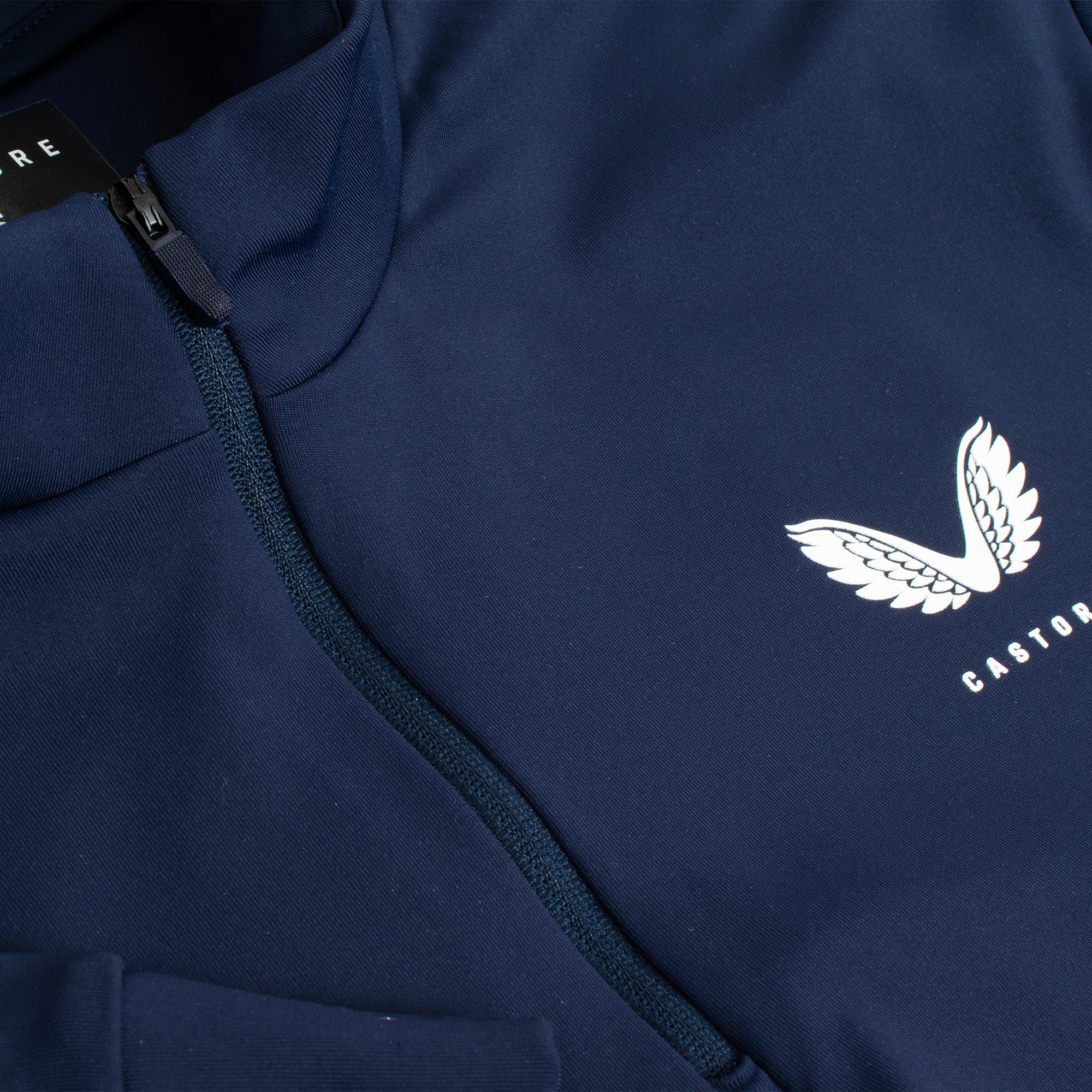 Castore Classic Zip Mock Neck Mens Golf Mid Layer Mid Night Navy